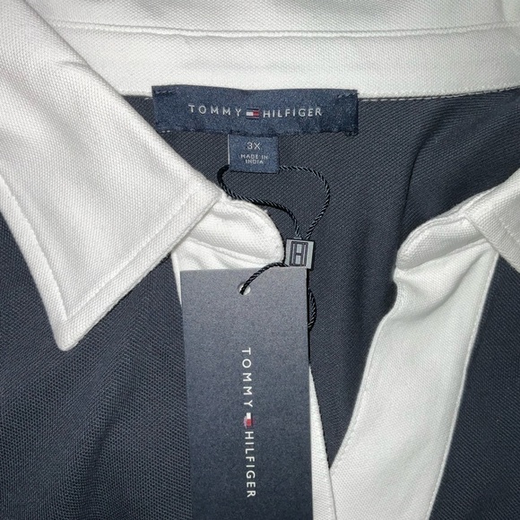 Tommy Hilfiger Plus Size Johnny-Collar Rugby
Dress. Navy Blue. 2X/3X - Picture 5 of 6